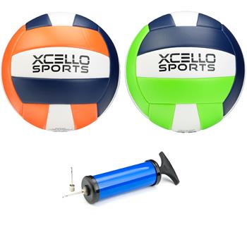 ELAN Volleyballs, with Pump, Assorted Designs, 2 Balls/PK