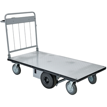 Vestil Electric Material Handling Cart with Handle, No Sides, 28&quot; x 60&quot;