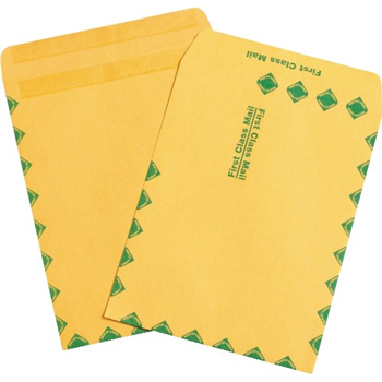 W.B. Mason Co. Redi-Seal Envelopes, First Class, 10 in x 13 in, Kraft, 500/Case