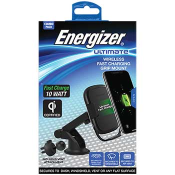 Energizer QI Wireless Charging Expandable Grip Vent &amp; Dash &amp; Window Mount