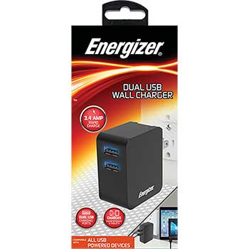 Energizer Dual USB Wall Charger, 3.4 Amp