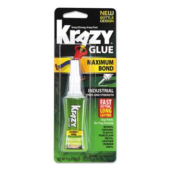 Krazy Glue Maximum Bond Krazy Glue, Clear, 0.52 oz Tube