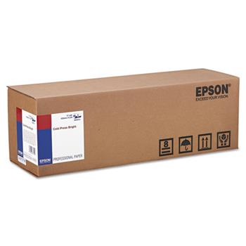 Epson Cold Press Bright Paper Roll, 96 Bright, 21 mil, 17 in x 50 ft, Bright White