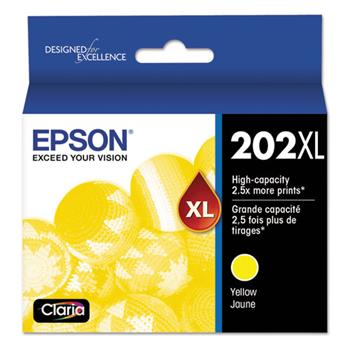 Epson T202XL420S (202XL) Claria Ink, 470 Page-Yield, Yellow