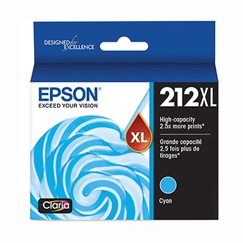 Epson&#174; T212 Ink Cartridge - Cyan - Inkjet - High Yield