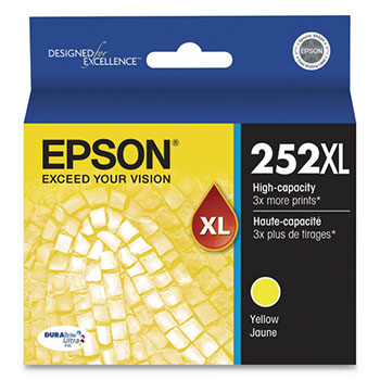 Epson&#174; T252XL420-S (252XL) DURABrite Ultra High-Yield Ink, 1,100 Page-Yield, Yellow