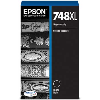Epson&#174; T748XL120 (748XL) DURABrite Pro High-Yield Ink, 5000 Page-Yield, Black