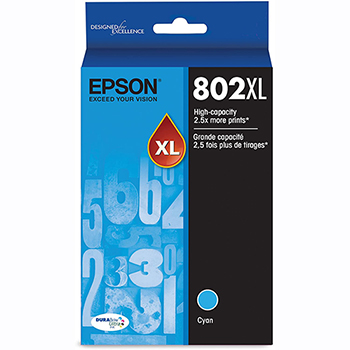 Epson&#174; DURABrite Ultra 802XL Ink Cartridge - Cyan - Inkjet - High Yield - 1900 Pages