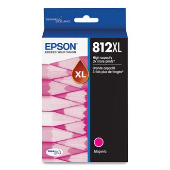 Epson T812XL320S (T812XL) DURABrite Ultra High-Yield Ink, 1,100 Page-Yield, Magenta