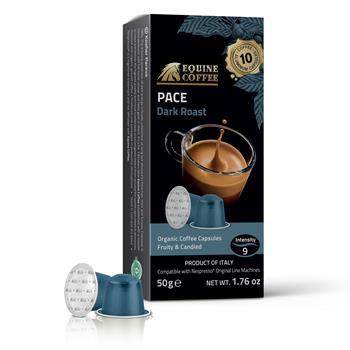Equine Coffee Coffee Capsules, Pace, Dark Roast, Intensity #9, 10/BX