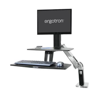 Ergotron WorkFit-A Single LD Workstation with Suspended Keyboard