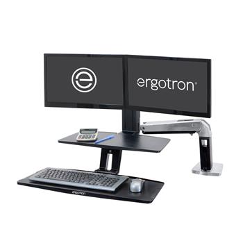 Ergotron WorkFit-A Dual Workstation with Suspended Keyboard