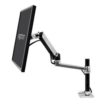 Ergotron LX Desk Monitor Arm, Tall Pole, Polished Aluminum