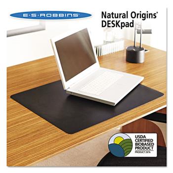 ES Robbins Natural Origins Desk Pad, 19 x 12, Matte, Black