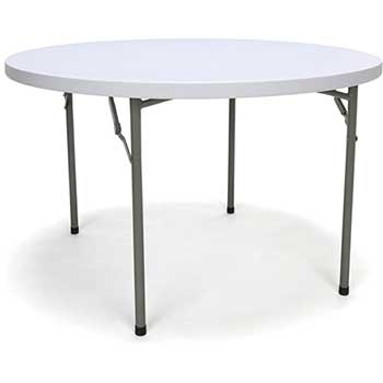 OFM Essentials by OFM ESS-5048R 48&quot; Round Folding Utility Table, White