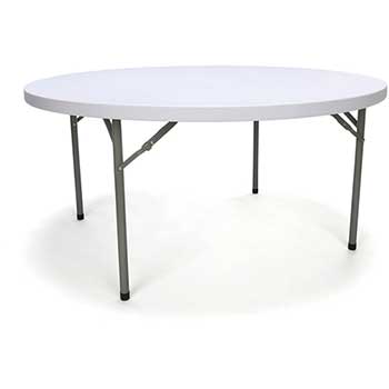 OFM Essentials Blow Molded Round Utility Table, 60&quot; Dia.