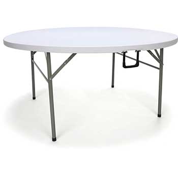 OFM Essentials Blow Molded Center Folding Round Utility Table, 60&quot; Dia.