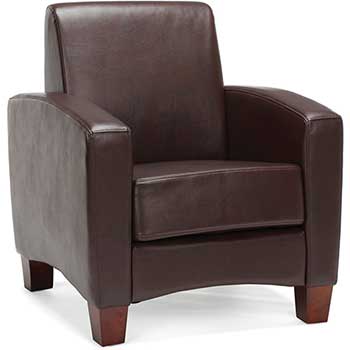 OFM Essentials by OFM ESS-9050 Traditional Reception Arm Chair, Brown