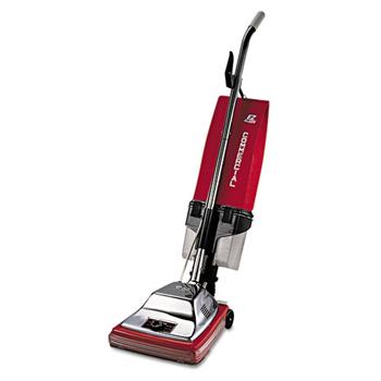 Sanitaire Commercial Upright with EZ Kleen Dirt Cup, 7 Amp, 12&quot; Path, Red/Steel