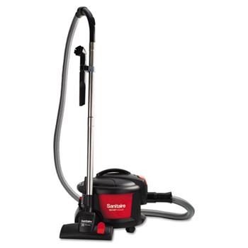 Sanitaire Quiet Clean Canister Vacuum, Red/Black, 9.0 Amp, 11&quot; Cleaning Path