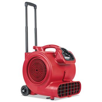 Sanitaire Commercial Three-Speed Air Mover with Built-on Dolly, 1281 cfm, Red, 20 ft Cord
