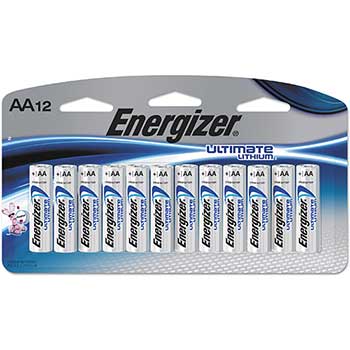 Energizer Ultimate Lithium Batteries, AA, 12/Pack