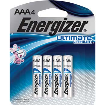 Energizer Ultimate Lithium Batteries, AAA, 4/Pack