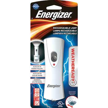 Energizer Rechargeable LED Flashlight, 1 NiMH, Silver/Gray