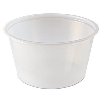 Fabri-Kal Portion Cups, 2 oz, Polystyrene, Clear, 2500/Carton