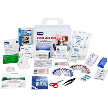 Honeywell North&#174; 25 Person First Aid Kit, Plastic, Class A ANSI 2015, White