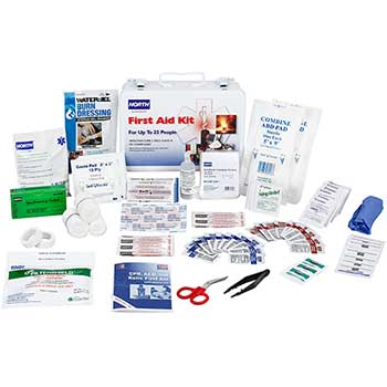 Honeywell North&#174; 25 Person First Aid Kit, Steel, Class A, White