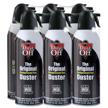 Dust-Off Disposable Compressed Gas Duster, 10 oz Cans, 6/Pack