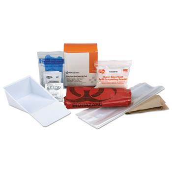 First Aid Only BBP Spill Cleanup Kit, 3.625&quot; x 4.312&quot; x 2.25&quot;