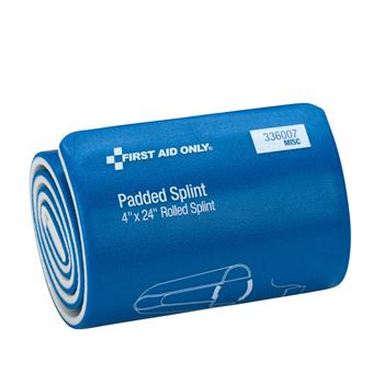 First Aid Only™ Padded Splint, 4&quot; x 24&quot;, Blue/White