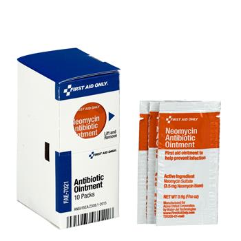 First Aid Only Antibiotic Ointment, 10 Packets/Box