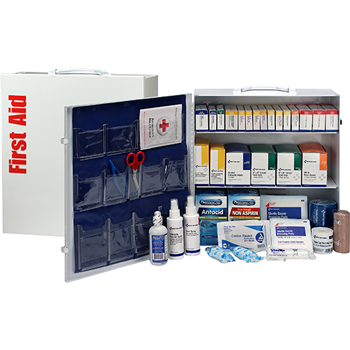 First Aid Only 100 Person System with Medications, 3-Shelf