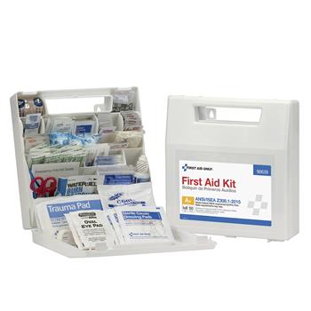 First Aid Only Bulk First Aid Kit, For Up to 50 People, ANSI A+, Type I &amp; II, 183 Pieces/Kit