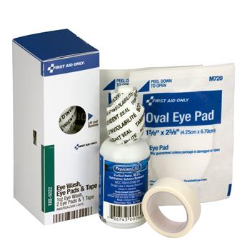 First Aid Only Eyewash Set with Eye Pads and Adhesive Tape