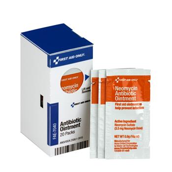 First Aid Only Refill for SmartCompliance Gen Cabinet, Antibiotic Ointment, 0.9g Packet, 20/Bx