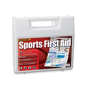 PhysiciansCare Sports First Aid Kit, For Up to 10 People, 71 Pieces/Kit