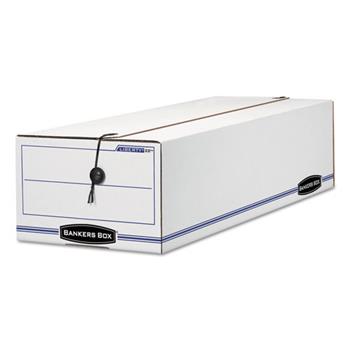Bankers Box LIBERTY Basic Storage Box, Record Form, 8-3/4 x 23-3/4 x 7, White/Blue, 12/CT