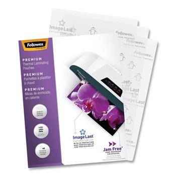 Fellowes ImageLast Laminating Pouches with UV Protection, 5 mil, 9&quot; x 11.5&quot;, Gloss Clear, 60/PK