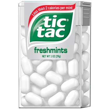 Tic Tac Mint Singles, Freshmint, 1 oz. Pack, 12/BX