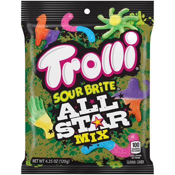 Trolli Sour Brite All-Star Mix, 4.25 oz, 12/Case