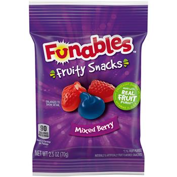 Ferrara Funables Fruity Snacks, Mixed Berry, 2.5 oz, 48/Case