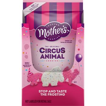 Mother&#39;s Cookies Frosted Circus Animal Cookies, 3 oz, 6 Packs per Box, 36 Packs/Case
