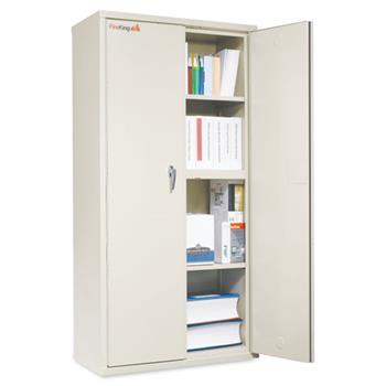 FireKing Storage Cabinet, 36w x 19-1/4d x 72h, UL Listed 350&#176;, Parchment