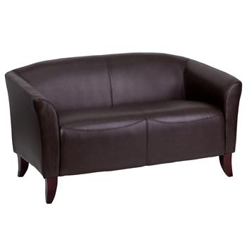 Flash Furniture HERCULES Imperial Series Loveseat, Leather, Brown