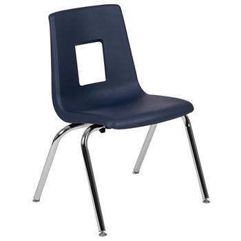 Flash Furniture Advantage 16&quot; Student Stack School Chair, Black