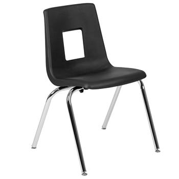Flash Furniture Advantage 18&quot; Student Stack School Chair, Black